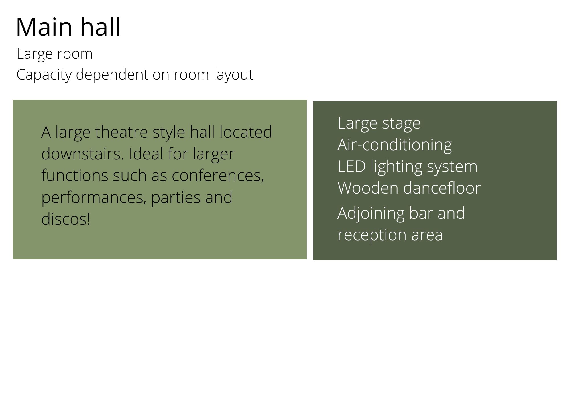 Main Hall | Bourne Hall